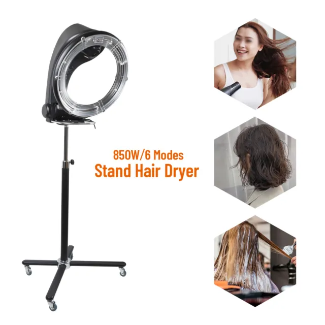 Salon Orbiting Free Standing Hair Dryer Hair Styling w/ Heating Timer 6 Modes