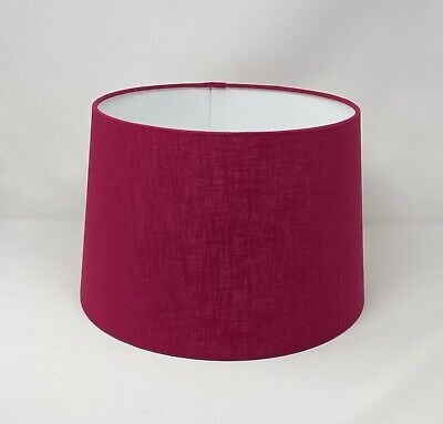 Lampshade Raspberry Pink Textured 100% Linen Tapered Empire Light Shade