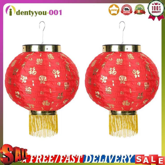 Bendición impermeable, 25,4 cm, borda china, linternas, decoración festival