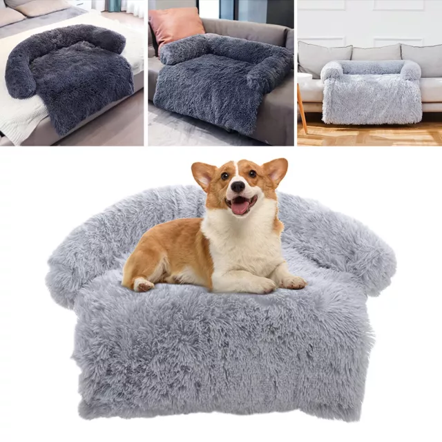 Large Luxury Fleece Dog Cat Pet Bed Mattress Washable Pillow Cushion Warm Bed Uk