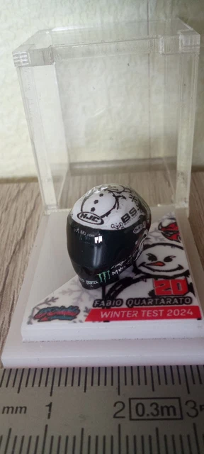 Casque Moto GP 1/12 Fabio Quartararo Pré-saison 2024 (hors Valentino Rossi) - Fait Main