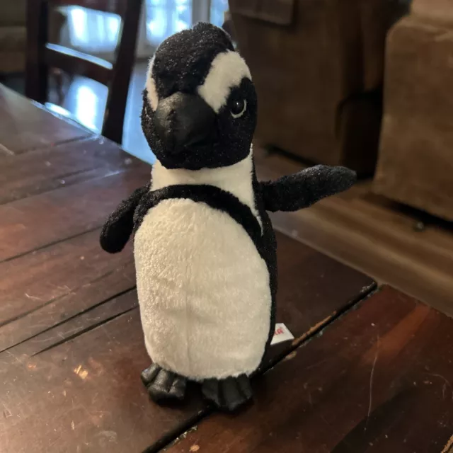 Aurora Plush Penguin 8” Black White Stuffed Animal