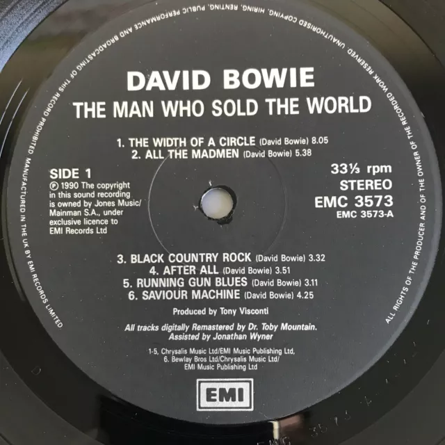 David Bowie The Man Who Sold The World Vinyl Dress Cover Uk 1990 Reissue Nr Mint 3