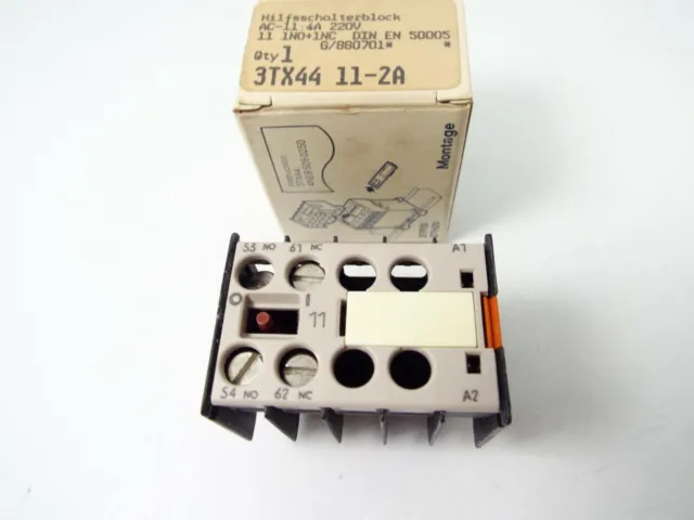 Siemens 3Tx44-11-2A Auxiliary Switch Block With Screw Terminal For Contractor