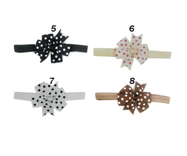 20Pcs Colors Newborn Baby Girl Headband Infant Toddler Bow Hair Band Accessories