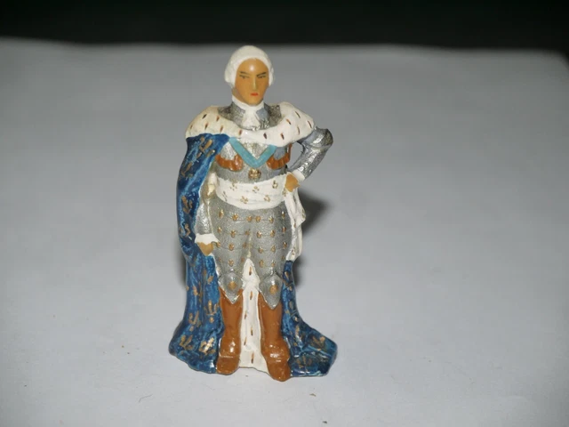 VERTUNNI Figurine SAINT LOUIS sur son trône / antique toy soldier