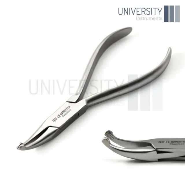 Orthodontic Curved How Plier Dental Archwire Holding Adjusting Band Seating