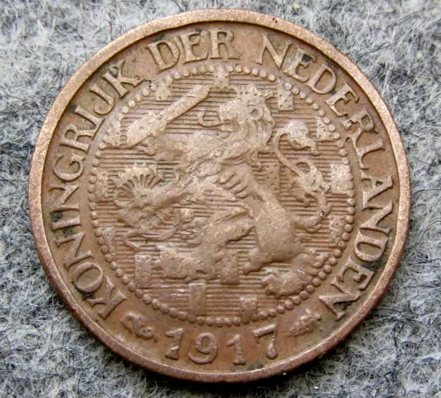 Netherlands Wilhelmina 1917 1 Cent