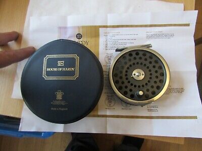 case etc Hardy V good original vintage hardy marquis no.8/9 trout fly fishing reel 