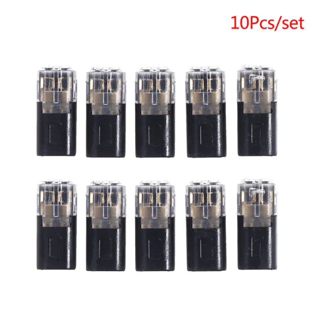 10PC 2pin Pluggable Wire Connector Quick Splice Electrical Cable Crimp TerminaEW