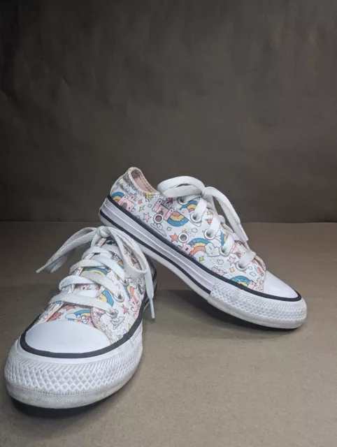 Converse All star Chuck Taylor Youth Kids Shoes Rainbow Low Top Sz 11