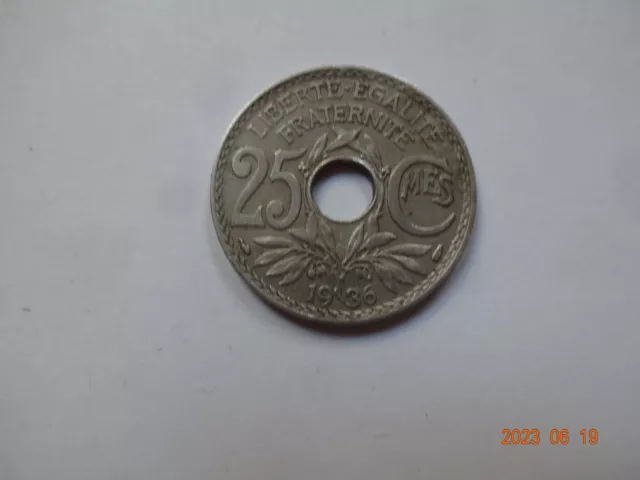 25 Centimes Lindauer, 1936