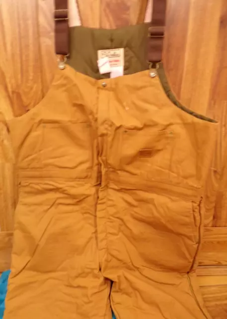 Walls Blizzard Pruf Regular Length Insulated Canvas Bib Overalls in Pecan XL-Reg