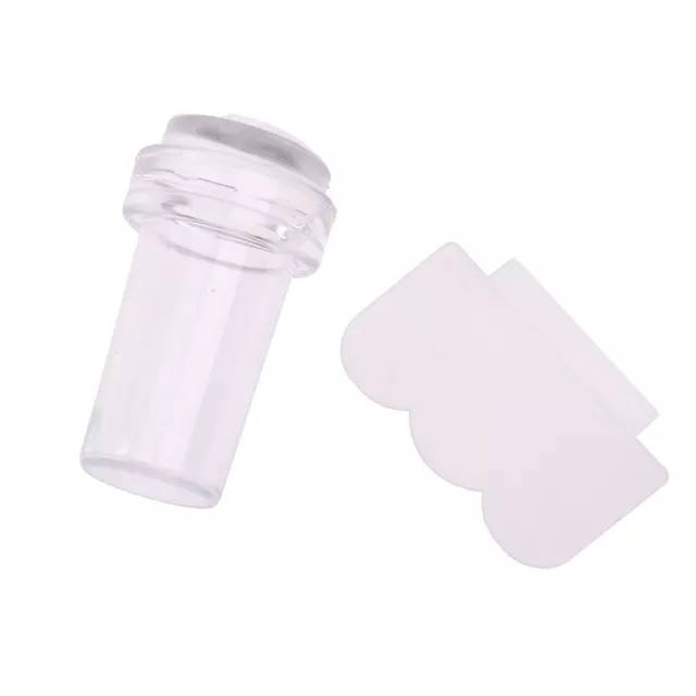Pure Clear Jelly Silicone Nail Art Stamper Scraper Nail Stamp Stamping To3COY