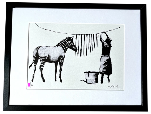 Banksy Original M Arts Edition Lithographie Signée Numérotée /150 + CADRE INCLUS