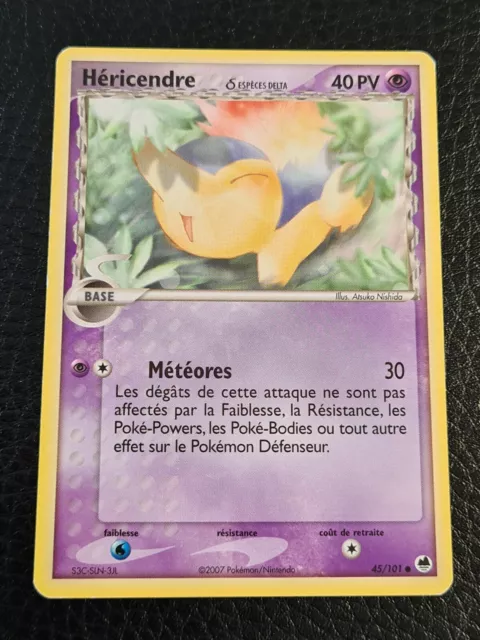 French Pokemon Card Hericendre 45/101 EX Dragon Islands