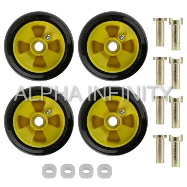 4 Deck Wheel Kit fits John Deere 425 445 and 455 with 48" and 54" decks AM125172