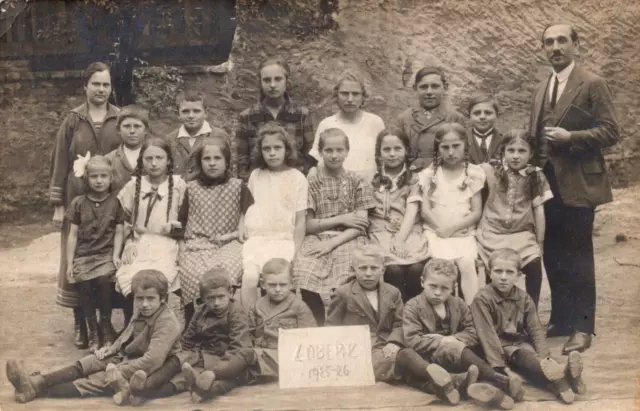 Germany RPPC Postcard School Picture Pretty Young Girls Students Teacher 1926 UO