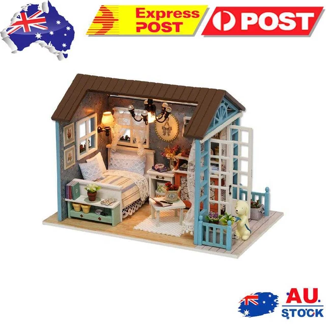 DIY Mini Dollhouse Wooden Children Toy Handmade Doll House Furniture Kit