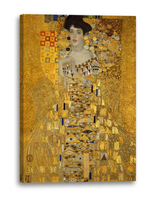 Lein-Wand-Bild Kunstdruck: Gustav Klimt - Adele Bloch-Bauer I (1907)