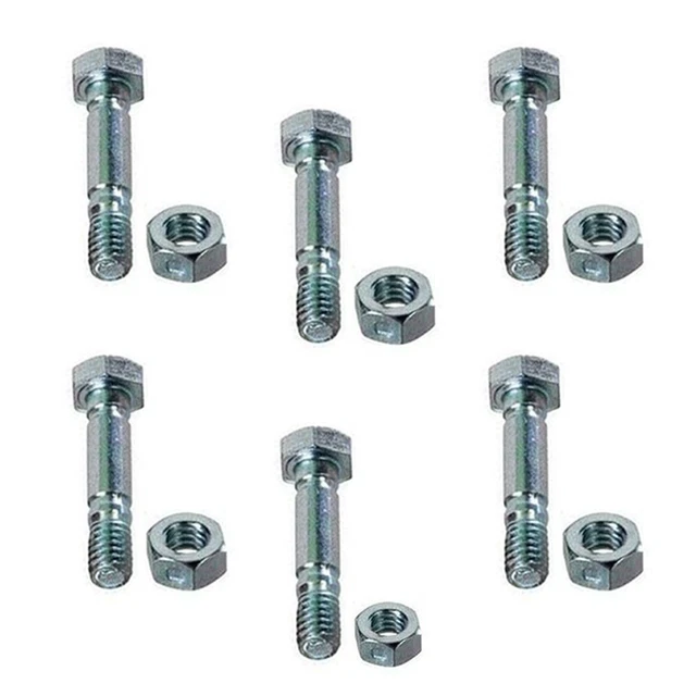 4 Shear Pins Lock Nuts & Spacers Fits Husqvarna 301172 Fits - Foto 6