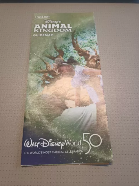 WALT DISNEY WORLD 50th ANNIVERSARY ANIMAL KINGDOM MAP 2022