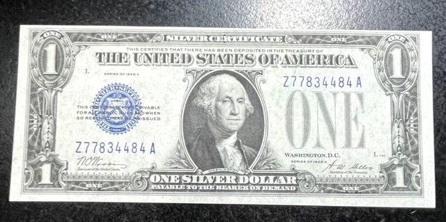 1928 A Series "Funny Back" One Dollar Silver Certificate Note~Cu ~Nice Note~