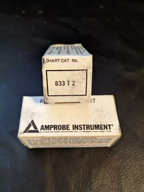 Lotto Di 2 Amprobe 833 T2 833T2 Registratore Tabella Carta Nuovo IN Scatola
