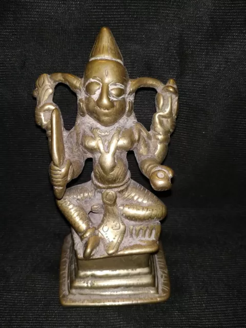 Antico Tradizionale Indiano Rituale Bronzo Dea Durga Shakti Kali da Collezione #