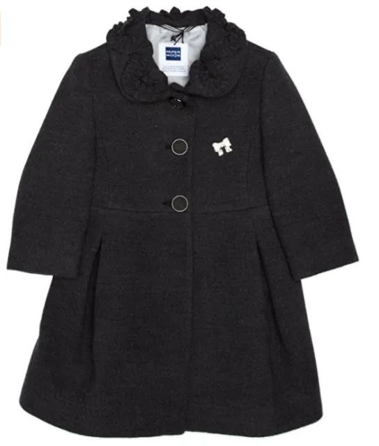 Papermoon Baby Girl's Winter Coat Anthracite 3/6 - 6/9 Months (1218)