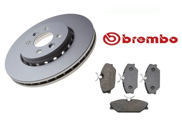 Brembo Front Brake Discs Pair & Pads for Volkswagen VW T5 T5.1 Transporter