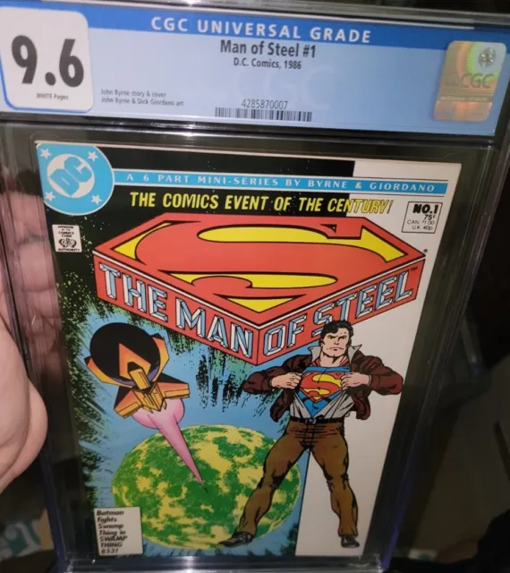 Man of Steel #1 CGC 9.6 John Byrne 1st comic Issue with a variant cover *Key NM+