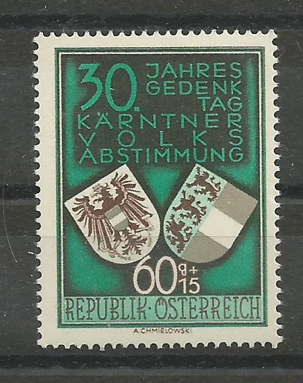 Österreich 1950 Kärntner Volksabstimmung 60 + 15 Groschen **