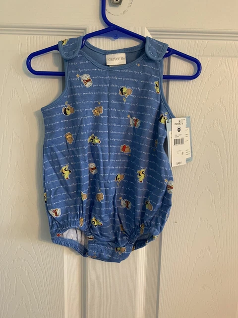 NWT Carter’s Baby Boy Blue One Piece With Snap Closure Size 3-6 Months