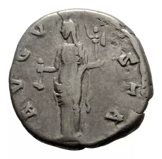 Linnartz ANTIKE Diva Faustina mater. AR-Denar (nach 141 n.Chr.) Rom sehr schön 2
