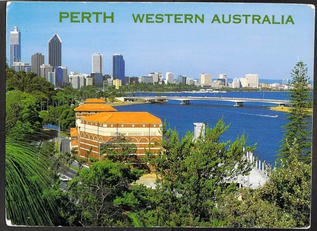 L2808 Australia WA Perth Skyline Swan Brewery postcard