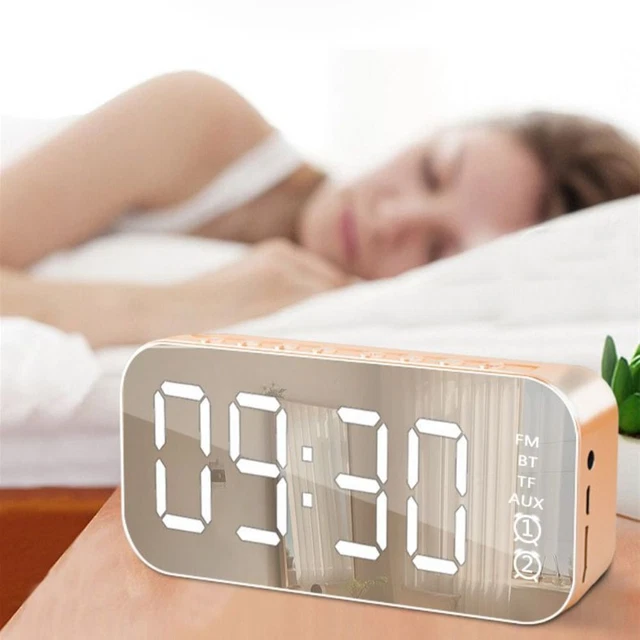 LED TABLE DIGITAL Clock Creative Wireless Bluetooth Mirror Screen Alarm ...