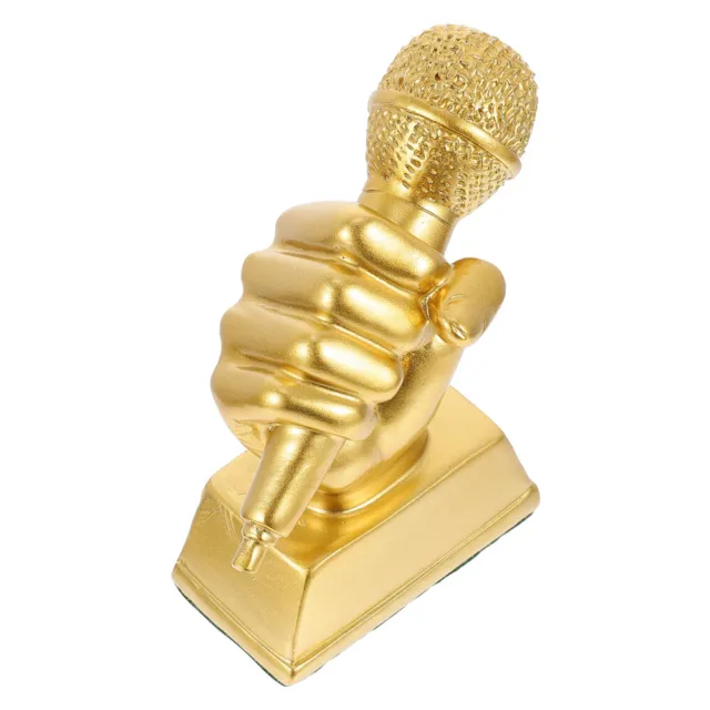 Resin Microphone Trophy Child Decoraciones Para Salas Casa Golden Trophies