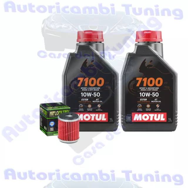 Kit Tagliando Olio Motul 7100 10W50 + Filtro Per Yamaha  WR250 F 2003>2008