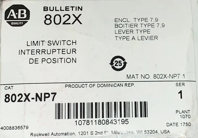 Joystick & Lever Switches, Switches, Electrical Equipment