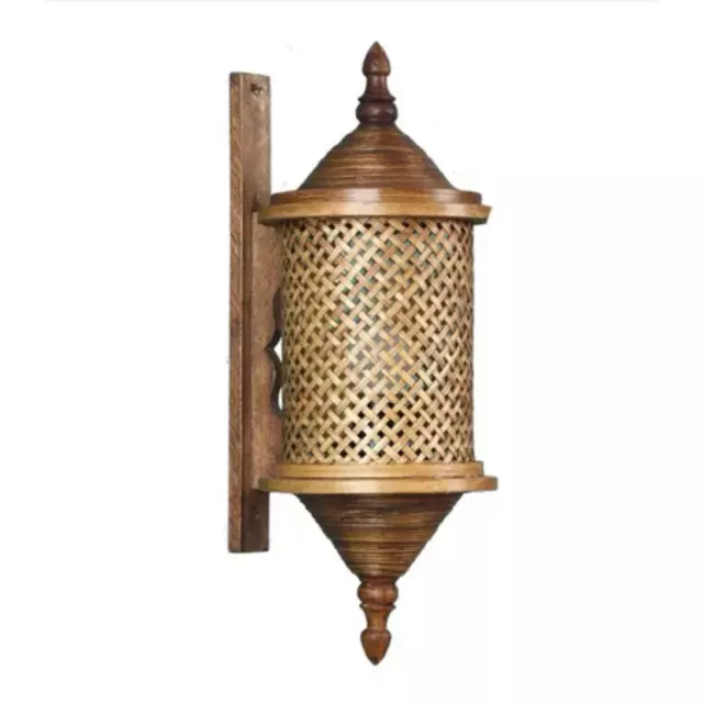 Handicraft woven bamboo lamp gift Thailand wall mounted, home decoration vintage