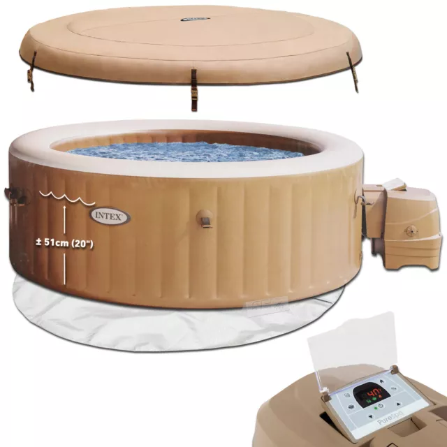 Intex Pure Spa Whirlpool Bubble Massage 4 Personen aufblasbar Outdoor außen Pool