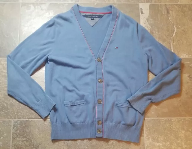 Tommy Hilfiger - Button Down Blue Cardigan Sweater Men’s Size Medium
