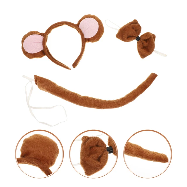 1 Set Costume di Halloween Prop Orecchie Fascia Coda Orecchie Fascia