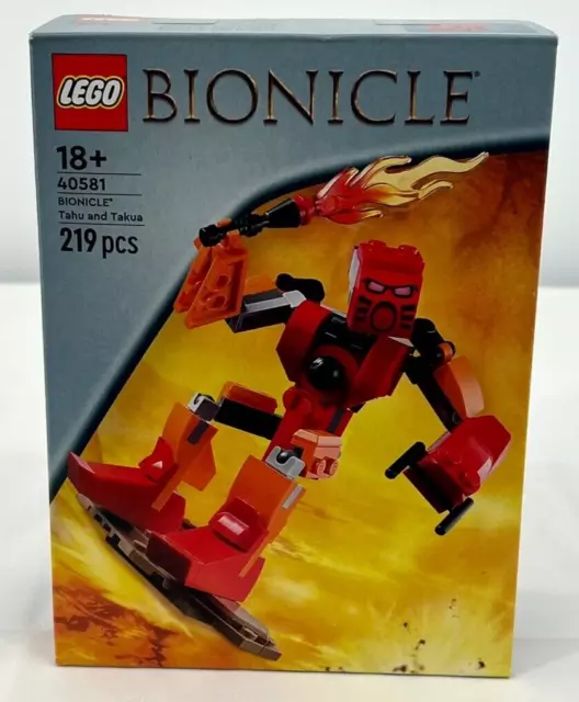 NUOVO IMBALLO ORIGINALE LEGO ICONS Bionicle GWP 40581 Tahu & Takua EOL kg set figure raccolta kg