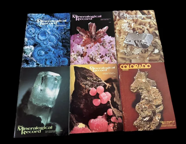 Mineralogical Record Magazine 1976 Vol Seven All 6 Issues Complete Mineralogy