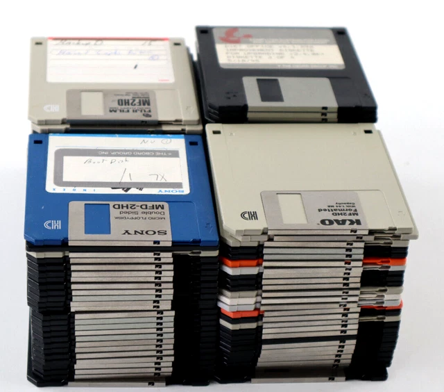 100 USED FLOPPY Disk 3.5" 3 1/2 inch Various Types 14.99 PicClick