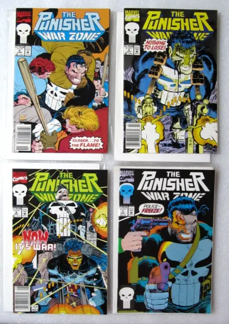 Lot Run Of 4 Punisher War Zone #4 #5 #6 #7 - Marvel Comics - Romita Jr - Boarded