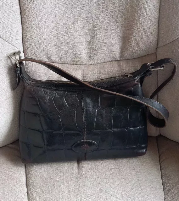 Vintage Mulberry Black Congo Leather Bag