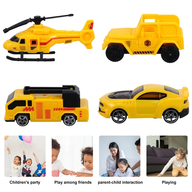4 Pcs Construction Crane Truck Engineering Vehicle Household